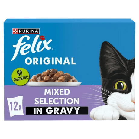 Felix Original Mixed Selection in Gravy Wet Cat Food - 4 Boxes of (12x85g), Felix,