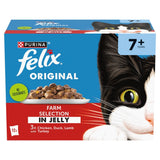 Felix Original Senior 7+ Farm Selection in Jelly Wet Cat Food, Felix, 4x (12x85g)