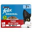 Felix Original Senior 7+ Farm Selection in Jelly Wet Cat Food, Felix, 4x (12x85g)