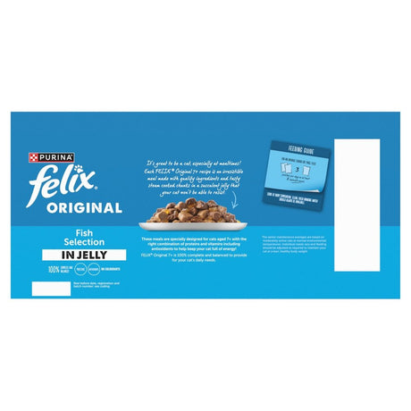 Felix Original Senior 7+ Fish Selection in Jelly Wet Cat Food, Felix, 40 x 85g