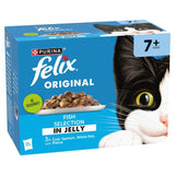 Felix Original Senior 7+ Fish Selection in Jelly Wet Cat Food, Felix, 4x (12x85g)