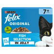 Felix Original Senior 7+ Fish Selection in Jelly Wet Cat Food, Felix, 4x (12x85g)