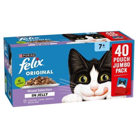 Felix Original Senior 7+ Mixed Selection in Jelly Wet Cat Food, Felix, 40 x 85g