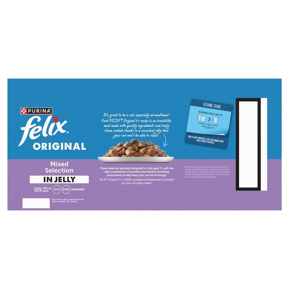 Felix Original Senior 7+ Mixed Selection in Jelly Wet Cat Food, Felix, 40 x 85g