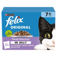 Felix Original Senior 7+ Mixed Selection in Jelly Wet Cat Food, Felix, 4x (12x85g)