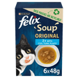 Felix Soup Original Fish Selection Wet Cat Food - 8 Boxes of (6x48g), Felix,