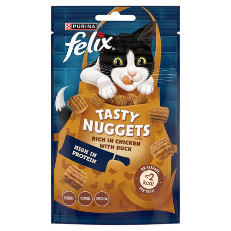 Felix Tasty Nuggets Chicken & Duck Cat Treats - 8 Bags of 50g, Felix,