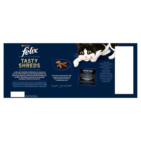 Felix Tasty Shreds Wet Cat Food Mixed Selection In Gravy - 40 x 80g, Felix,