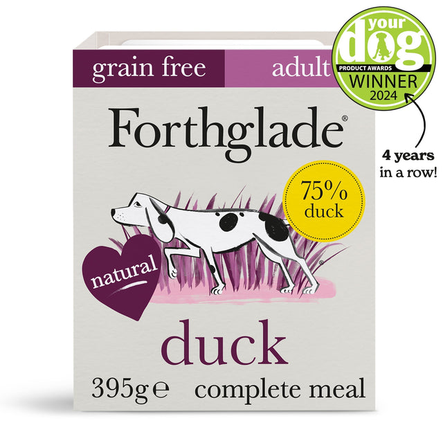 Forthglade Adult Complete Grain Free Duck with Potatoes & Veg Food Trays 18x395g, Forthglade,