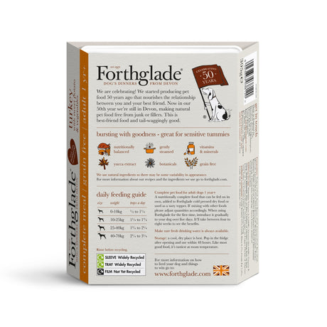 Forthglade Adult Complete Grain Free Turkey & Sweet Potato Wet Dog Food 18x395g, Forthglade,