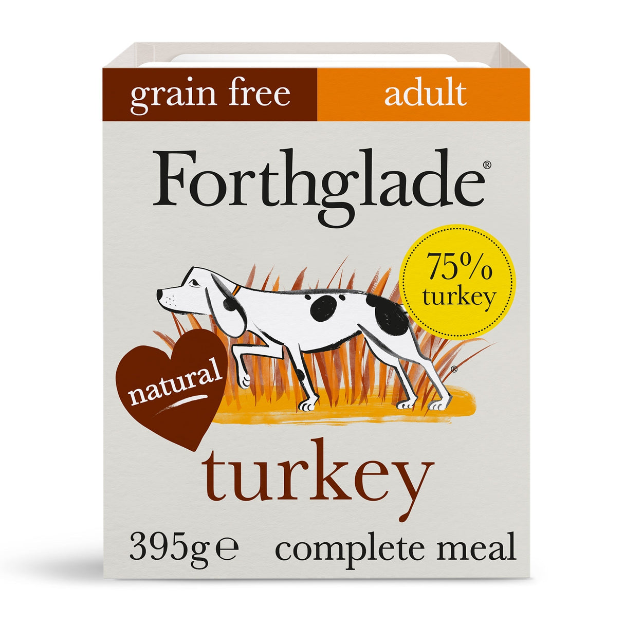 Forthglade Adult Complete Grain Free Turkey & Sweet Potato Wet Dog Food 18x395g, Forthglade,