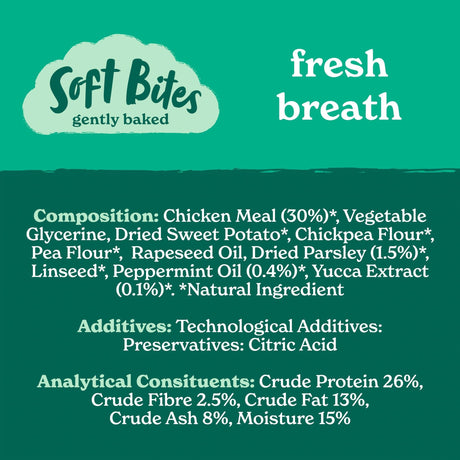 Forthglade Fresh Breath Peppermint & Parsley Dog Treats - 8 x 90g Packs, Forthglade,