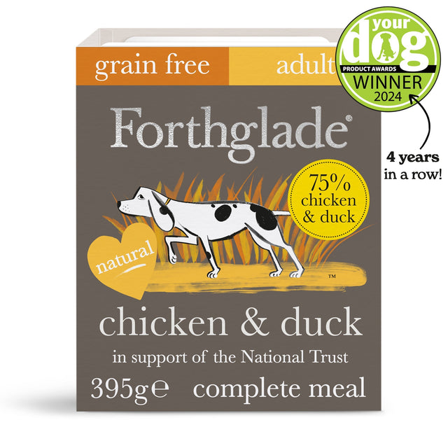 Forthglade Gourmet Grain Free Chicken & Duck Wet Dog Food - 7 x 395g Trays, Forthglade,