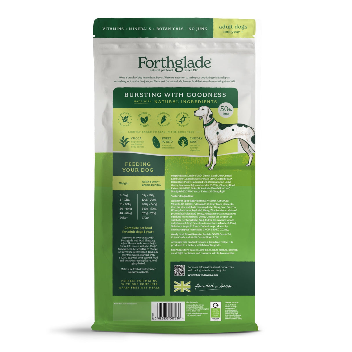 Forthglade Lamb Lightly Baked Natural Dry Adult Dog Food, Forthglade, 6 kg