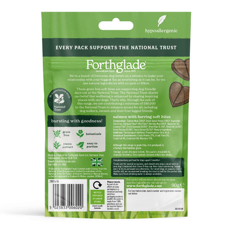 Forthglade National Trust Soft Bites Salmon & Herring Dog Treats - 8 x 90g, Forthglade,