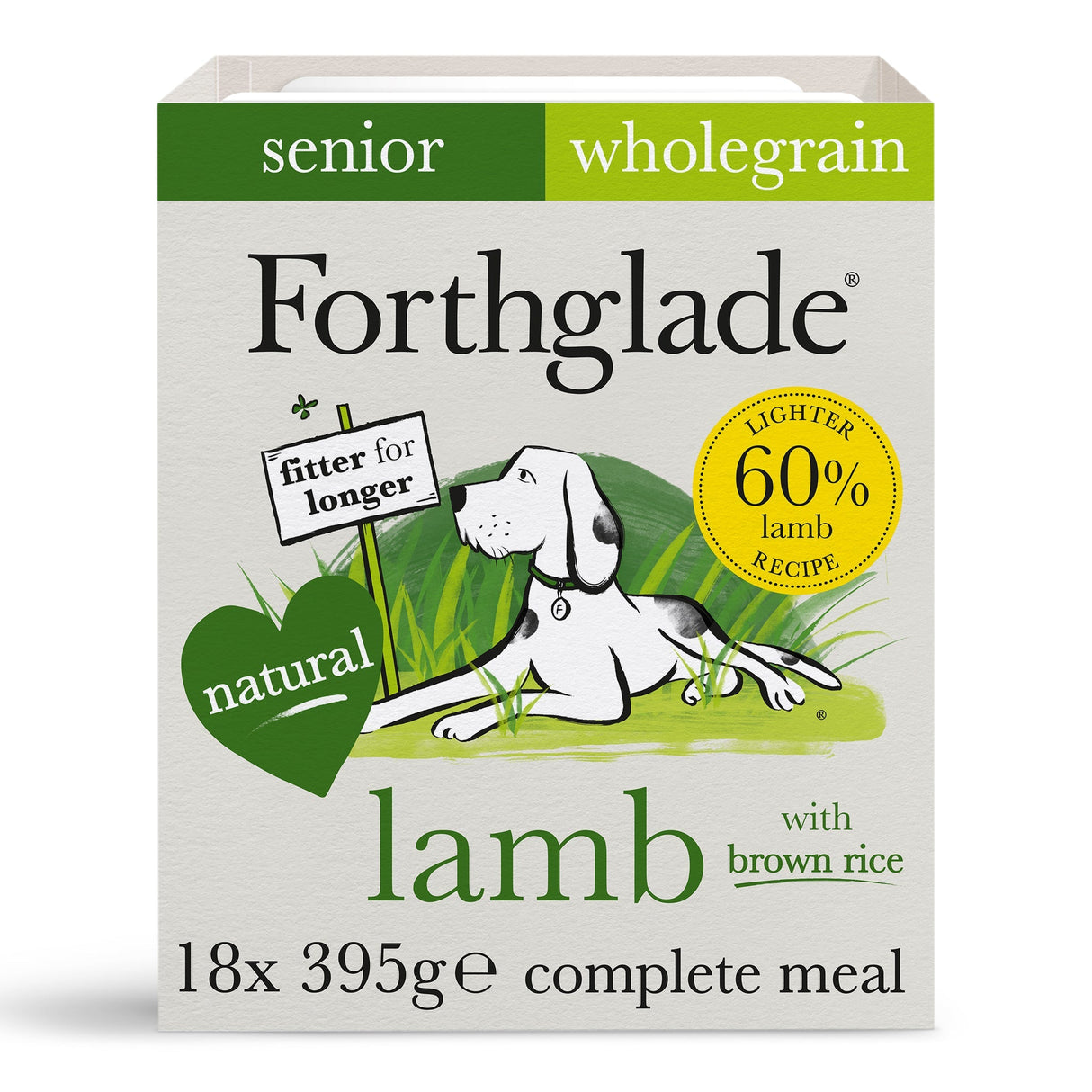 Forthglade Senior Complete Wholegrain Lamb with Brown Rice & Veg 18x395g, Forthglade,