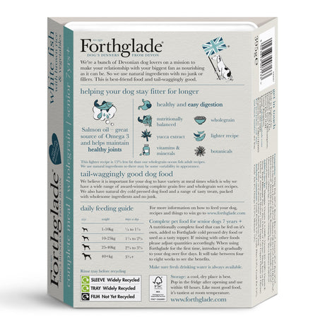 Forthglade Senior Complete Wholegrain White Fish with Brown Rice & Veg 18x395g, Forthglade,