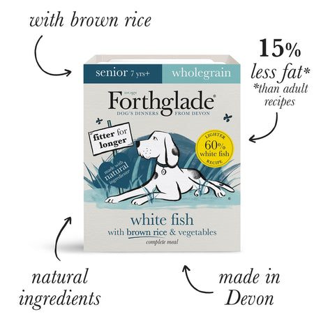 Forthglade Senior Complete Wholegrain White Fish with Brown Rice & Veg 18x395g, Forthglade,