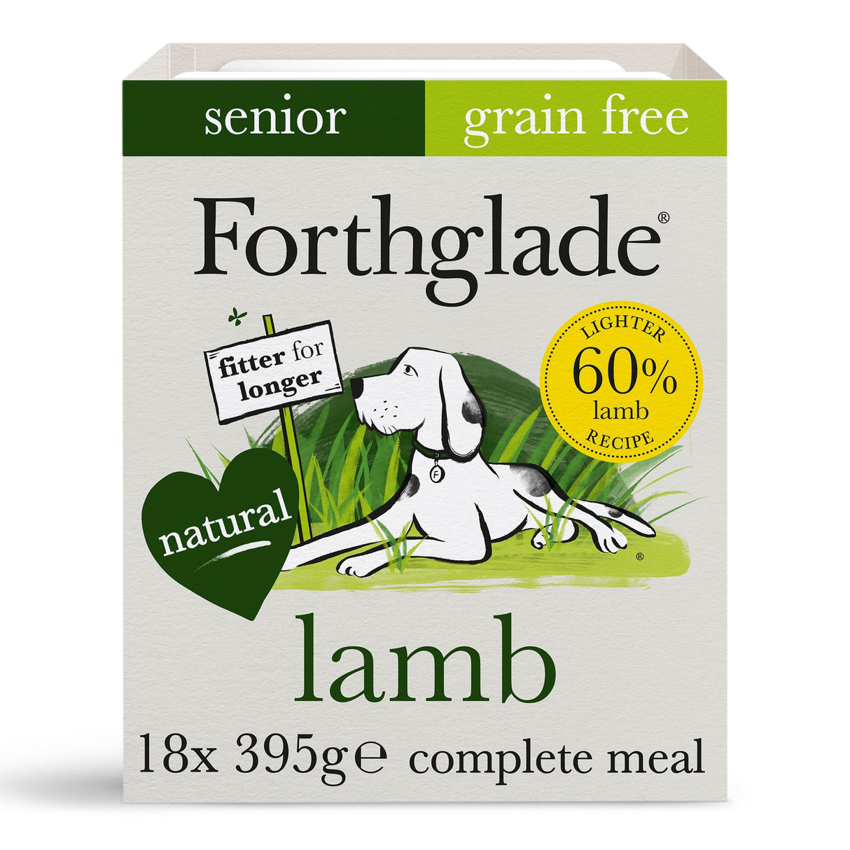 Forthglade Senior Dog Complete Grain Free Lamb with Butternut Squash & Veg 18x395g, Forthglade,