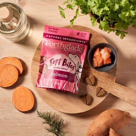 Forthglade Soft Bites Salmon Dog Treats - 8 x 90g, Forthglade,