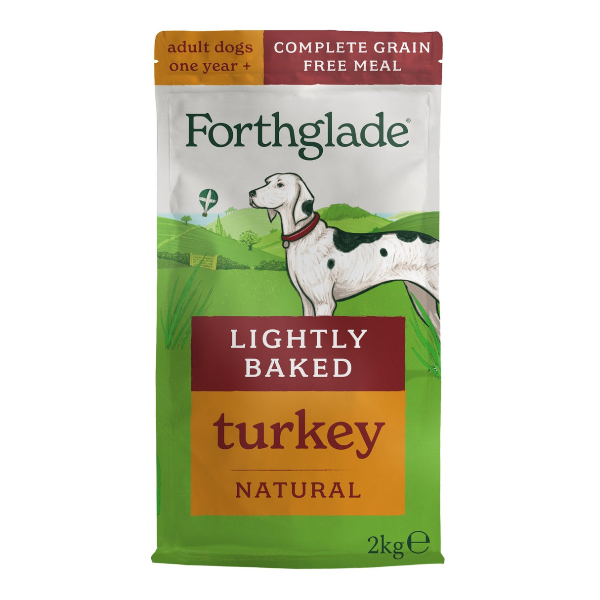 Forthglade Turkey Lightly Baked Natural Dry Adult Dog Food, Forthglade, 2 kg