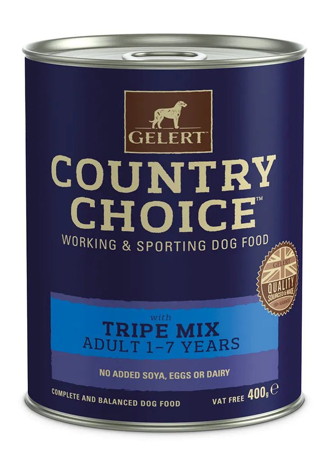 Gelert Country Choice Adult Dog Tripe Mix 12x400g, Gelert,