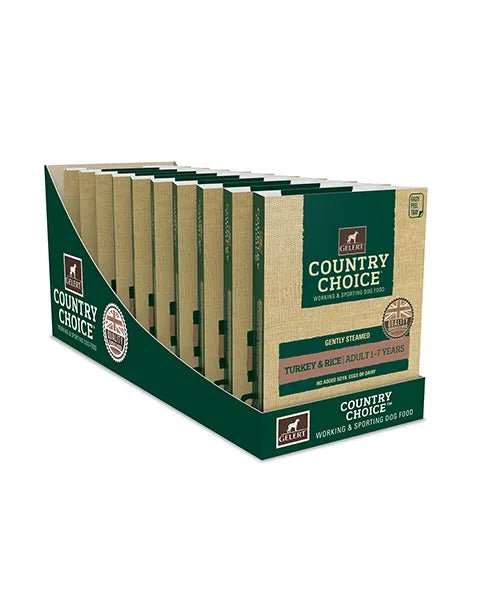 Gelert Country Choice Turkey & Rice Tray Dog Food 10x395g, Gelert,