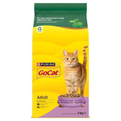 Go - Cat Chicken & Duck Dry Adult Cat Food, Go - Cat, 2 kg
