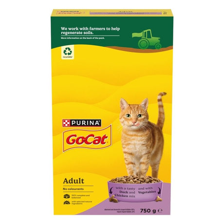 Go - Cat Chicken & Duck Dry Adult Cat Food, Go - Cat, 5 x 750g