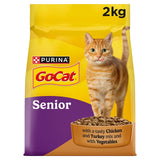 Go - Cat Senior 7+ Chicken, Turkey & Veg Dry Food - 2 kg, Go - Cat,