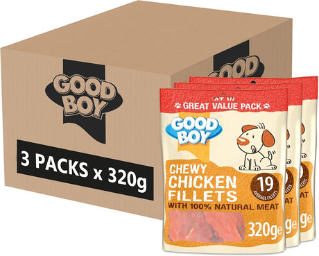 Good Boy Chewy Chicken Fillets 3x320g, Good Boy,