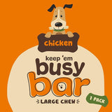 Good Boy Keep 'em Busy Bar Chicken Chew Dog Treat, Good Boy, Large x 12