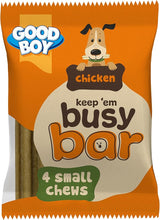 Good Boy Keep 'em Busy Bar Chicken Chew Dog Treat, Good Boy, Small (4 Chews) x 8