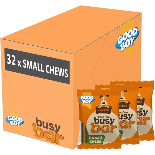 Good Boy Keep 'em Busy Bar Chicken Chew Dog Treat, Good Boy, Small (4 Chews) x 8