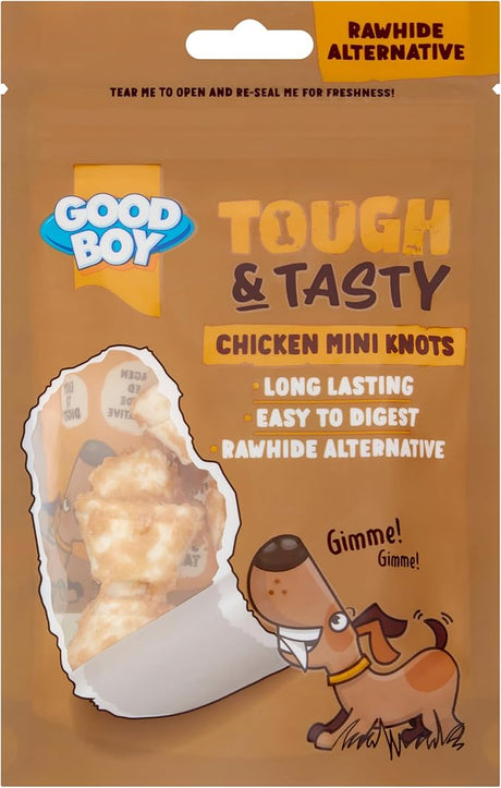 Good Boy Tough & Tasty Chicken Mini Knots, Good Boy, 60g Pack of 10