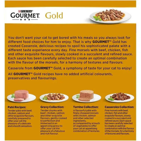 Gourmet Gold Double Delicacies Multipack Wet Cat Food - 6 Boxes of (8x85g), Gourmet,