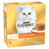 Gourmet Gold Savoury Cake Meat and Fish Variety Wet Cat Food - 6 Boxes (8x85g), Gourmet,