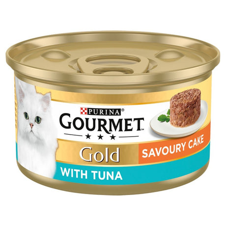 Gourmet Gold Savoury Cake Tuna Wet Cat Food - 12 Tins x 85g, Gourmet,