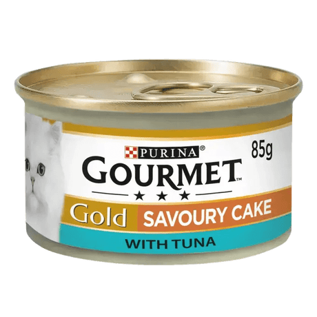 Gourmet Gold Savoury Cake Tuna Wet Cat Food - 12 Tins x 85g, Gourmet,