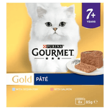 Gourmet Gold Senior 7+ Pate Fish Selection Wet Cat Food - 6 Boxes (8x85g), Gourmet,