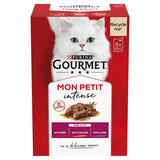 Gourmet Mon Petit Wet Adult Cat Food Beef, Chicken & Lamb - 8x (6x50g), Gourmet,