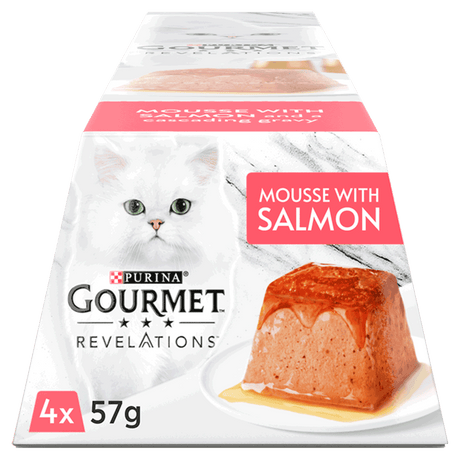 Gourmet Revelations Mousse with Salmon Wet Cat Food 6x (4x57g), Gourmet,