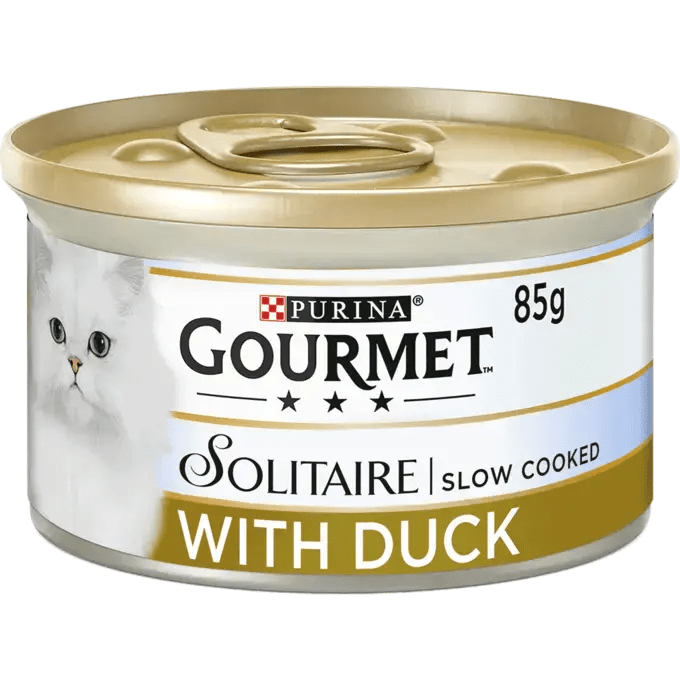 Gourmet Solitaire Slow Cooked Duck Wet Cat Food - 12 x 85g, Gourmet,