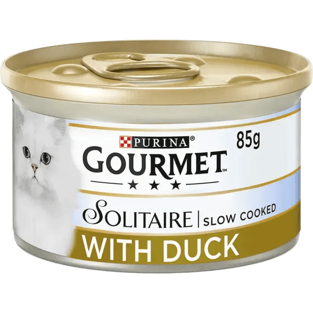 Gourmet Solitaire Slow Cooked Duck Wet Cat Food - 12 x 85g, Gourmet,