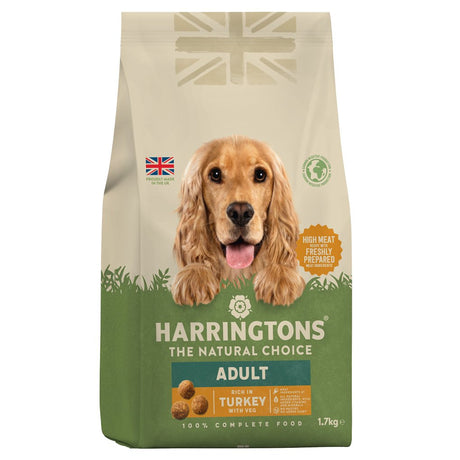 Harringtons Dry Adult Dog Food Rich in Turkey & Veg, Harringtons, 4 x 1.7kg