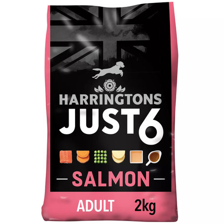 Harringtons Just 6 Salmon Dry Dog Food, Harringtons, 4x2kg