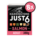 Harringtons Just 6 Salmon with Veg & Gravy Grain - Free Wet Dog Food - 8 x 380g, Harringtons,