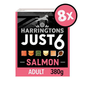 Harringtons Just 6 Salmon with Veg & Gravy Grain - Free Wet Dog Food - 8 x 380g, Harringtons,