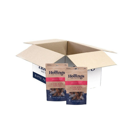 Hollings 100% Natural Chicken Necks 8 x 120g, Hollings,