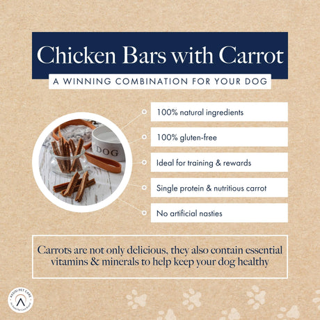 Hollings Chicken Bars with Carrot - 70 Bars (10x7 pack), Hollings,
